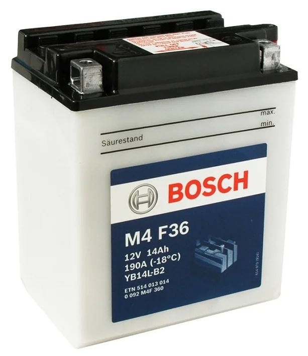 Аккумулятор Bosch 0092M4F360 FP M4F 12V 14AH 190A, Bosch